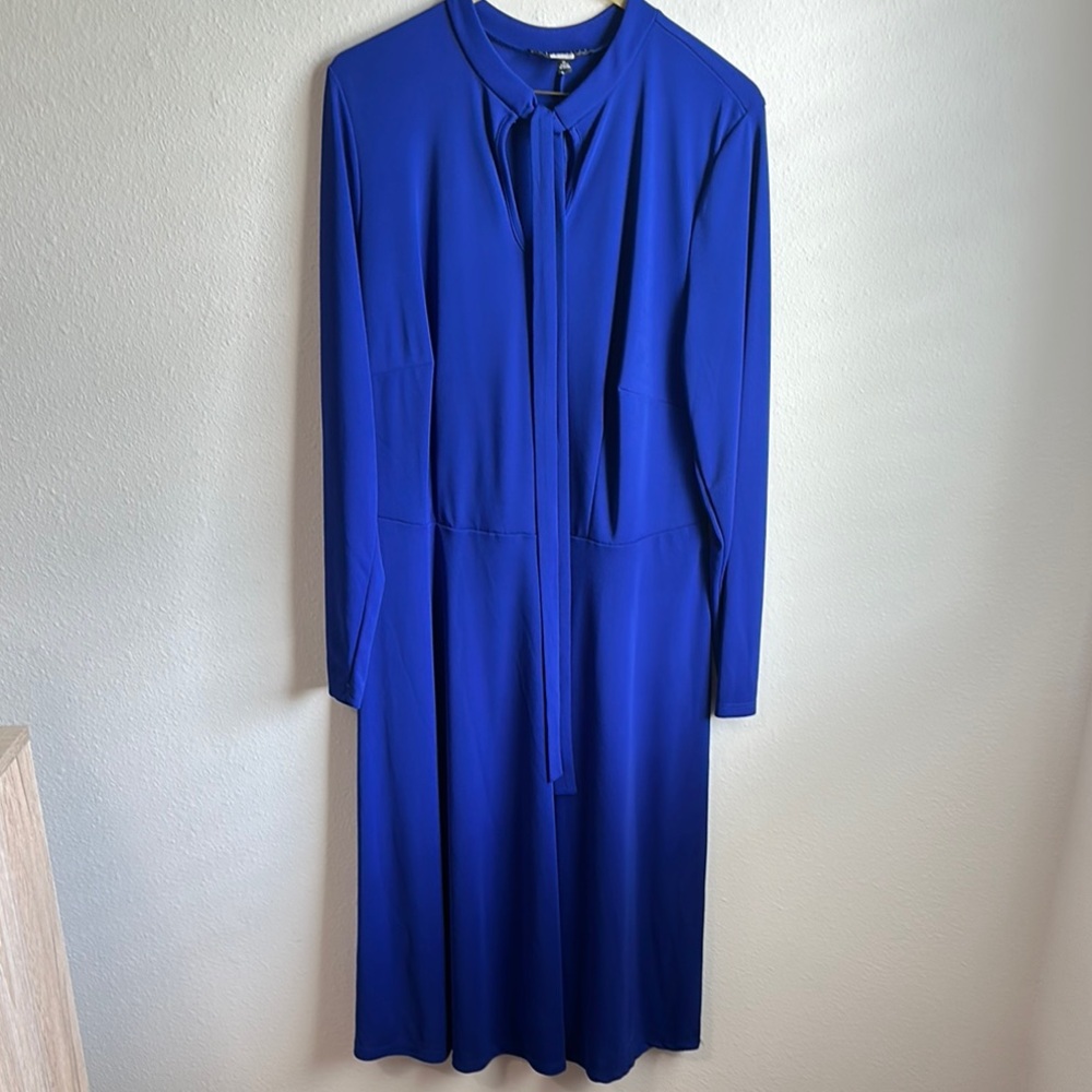 Gorgeous Sz 16 Eloquii Blue Long-Sleeve Dress